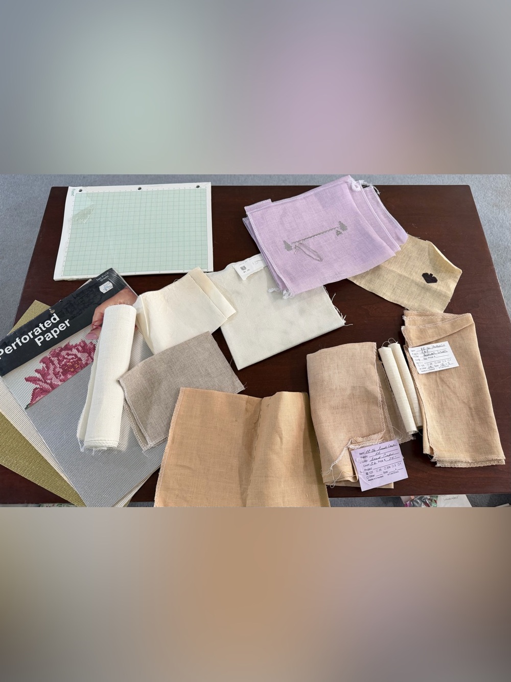 Cross Stitch Fabric Destash Lot- Premium 36 ct Belfast Linen & more